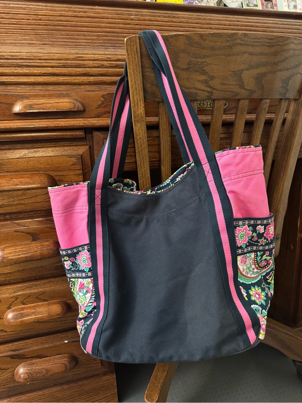 Vera Bradley large canvas floral Tote Bag